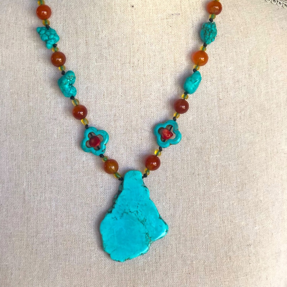 Bohemian style necklace - handmade